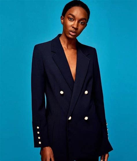 womens navy blazer|navy blazer women zara.